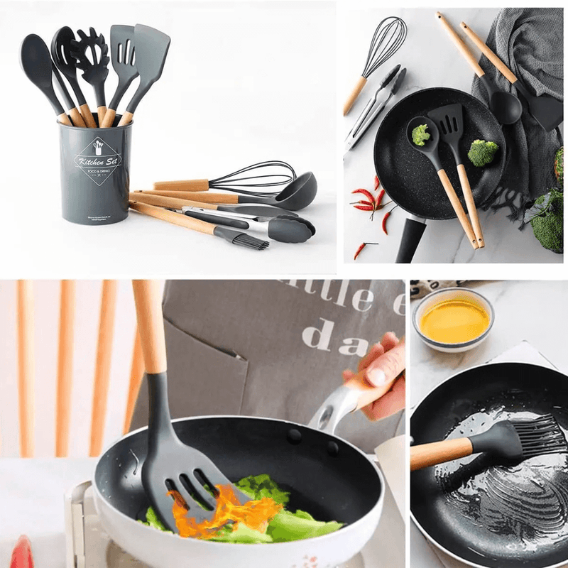 Utensílios de Cozinha Silicone 11 Peças