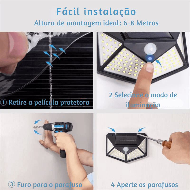 Luminária Solar de Jardim com Sensor de Movimento